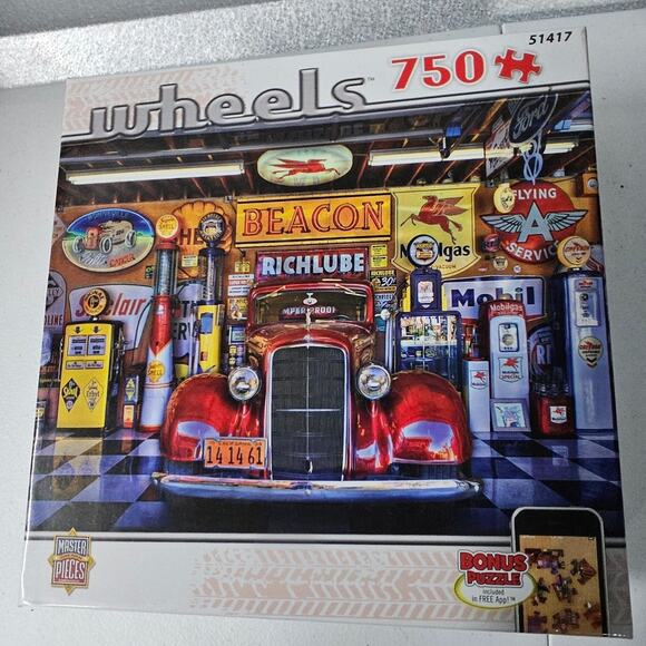 MasterPieces Wheels  750 Piece Puzzle Called At Your Service 24 in x 18 in - Picture 2 of 8